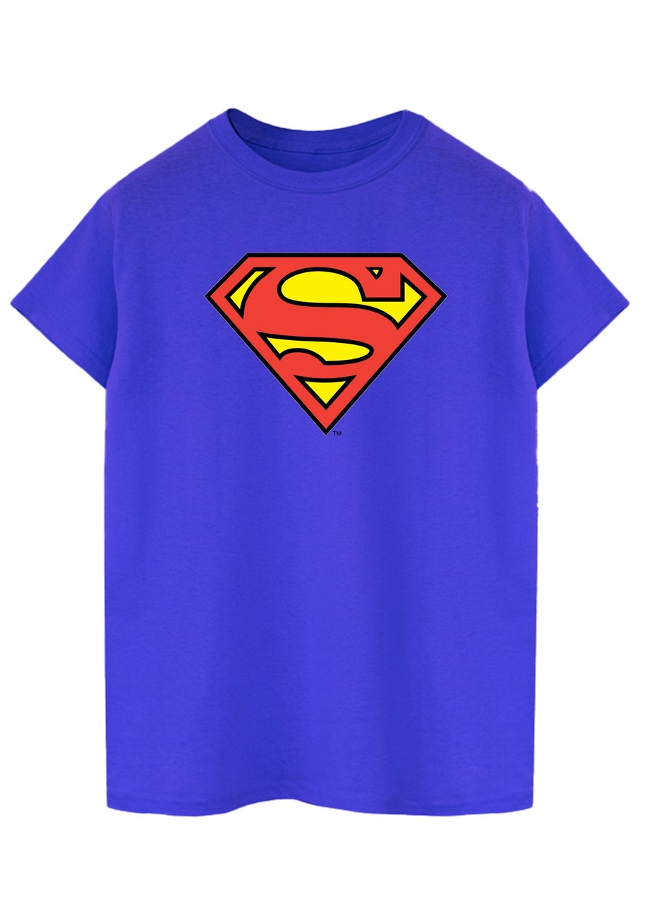 Superman Shield Adult Royal Blue Graphic T-Shirt