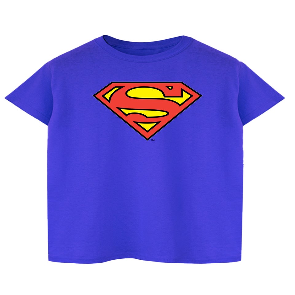 Superman Shield Adult Royal Blue Graphic T-Shirt