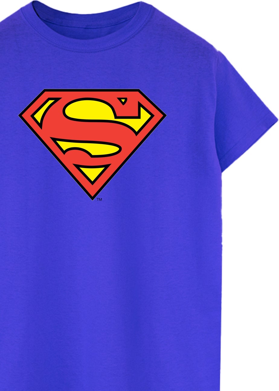 Superman Shield Adult Royal Blue Graphic T-Shirt