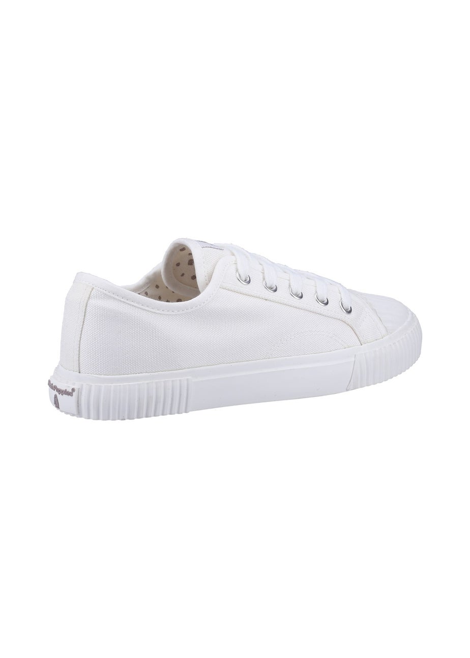 Hush Puppies White Brooke Canvas Trainer