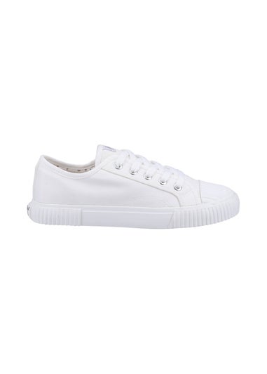 Hush Puppies White Brooke Canvas Trainer