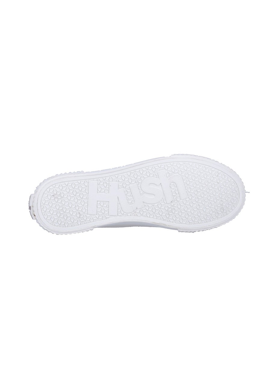 Hush Puppies White Brooke Canvas Trainer