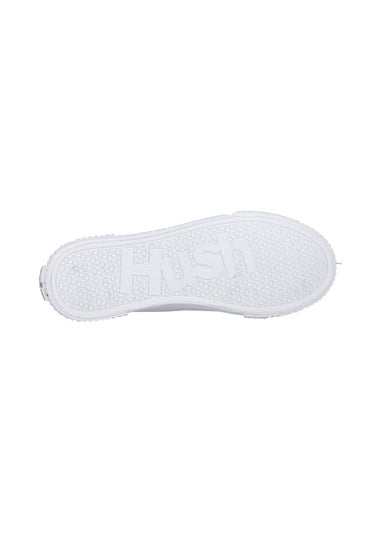 Hush Puppies White Brooke Canvas Trainer