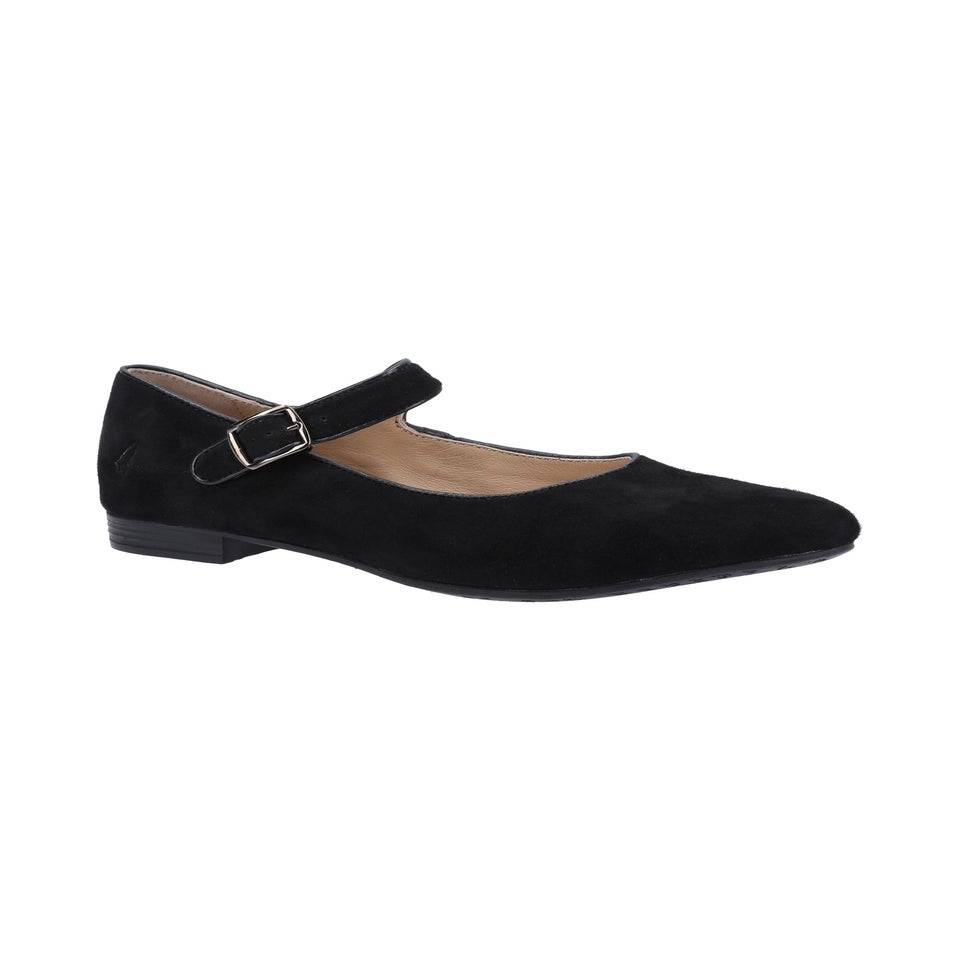 Hush Puppies Black Melissa Strap Shoe