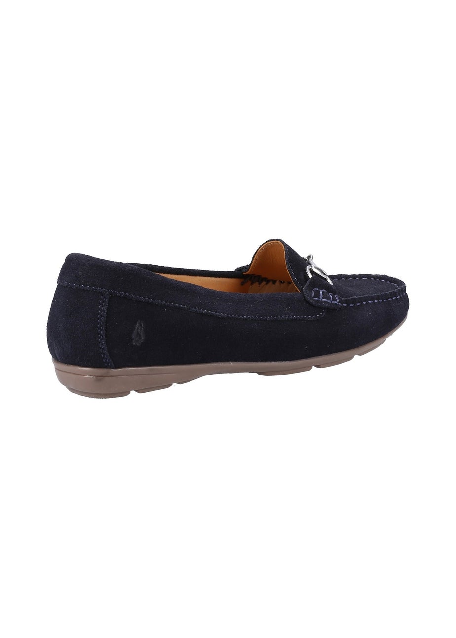 Hush Puppies Navy Molly Snaffle Suede Loafer Shoe