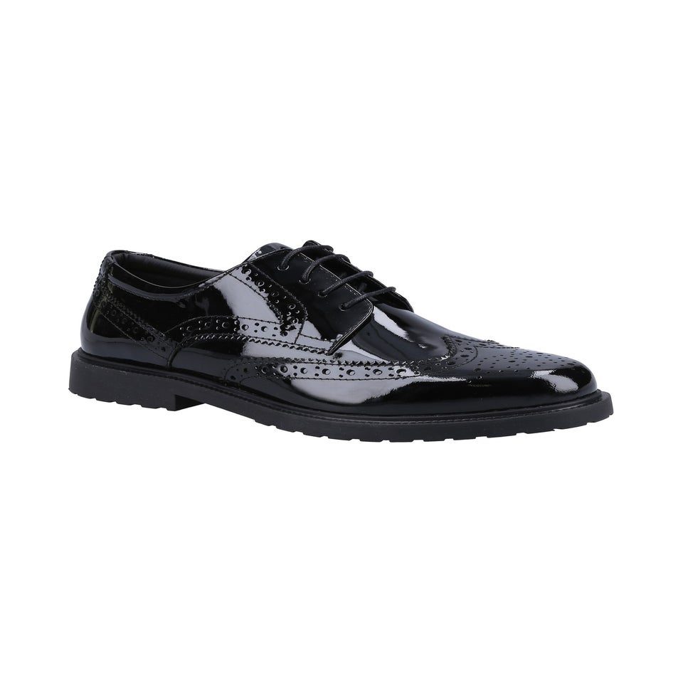 Hush Puppies Glossy Black Verity Brogue