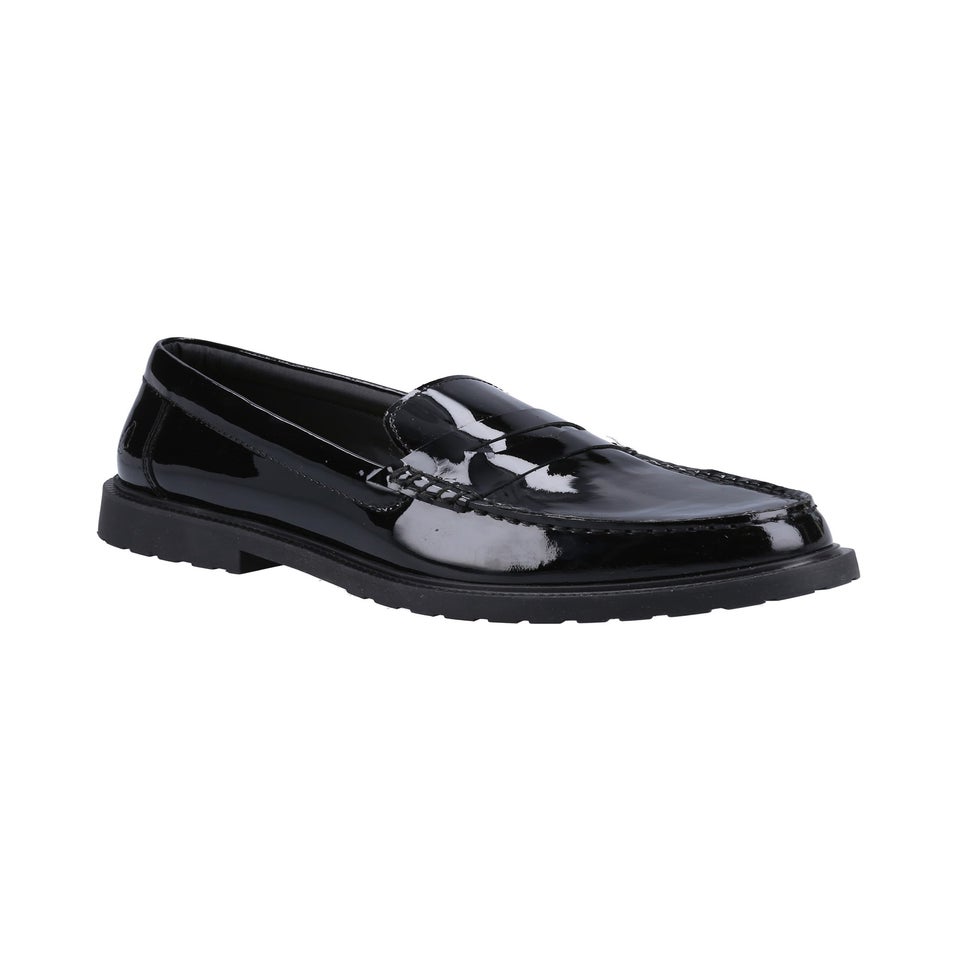 Hush Puppies Glossy Black Verity Slip On Shoe