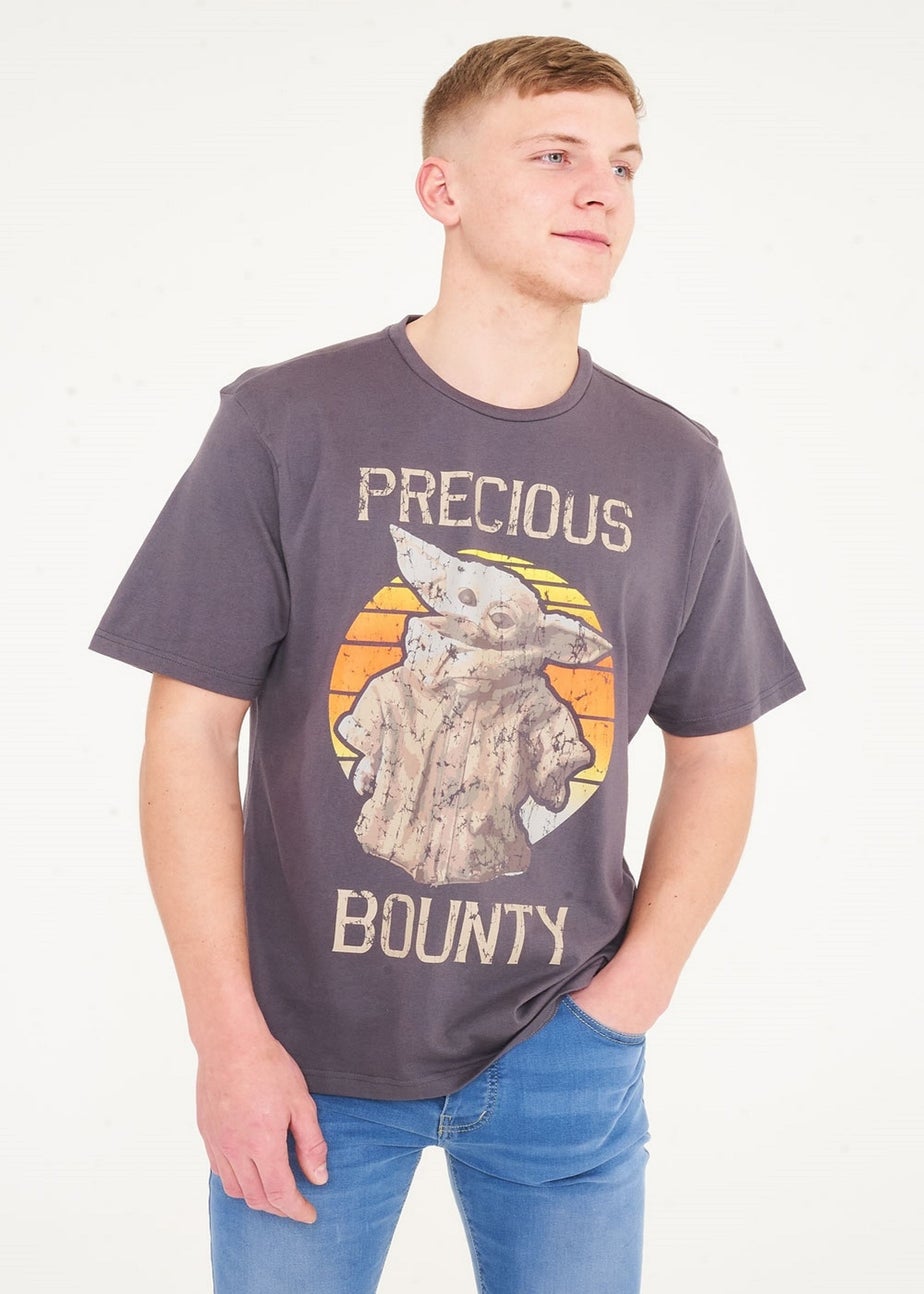 Star Wars Mens Grey Baby Yoda Tee