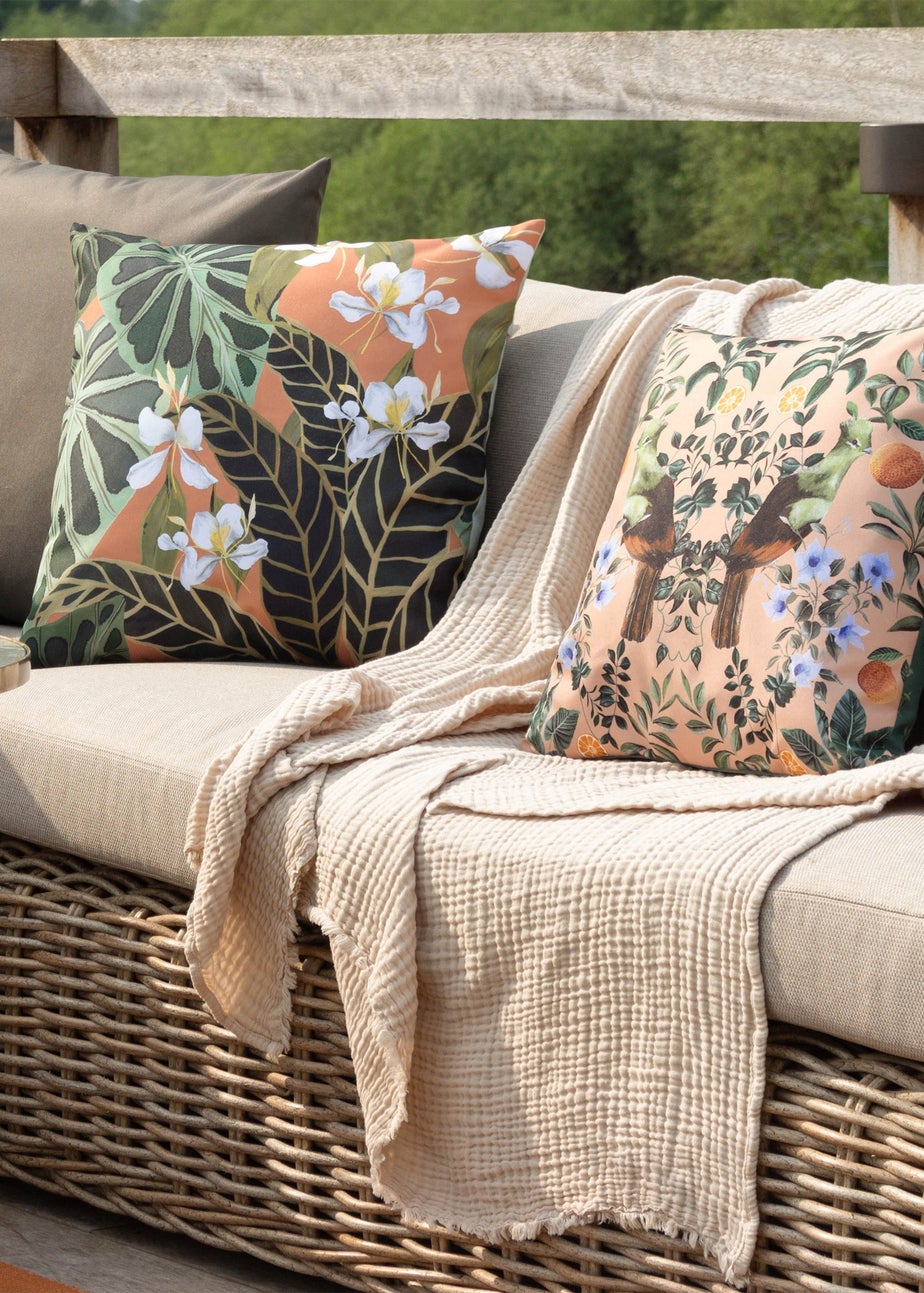 Wylder Tropics Multi Kali Leaves Filled Outdoor Cushions (50cm x 50cm x 8cm)