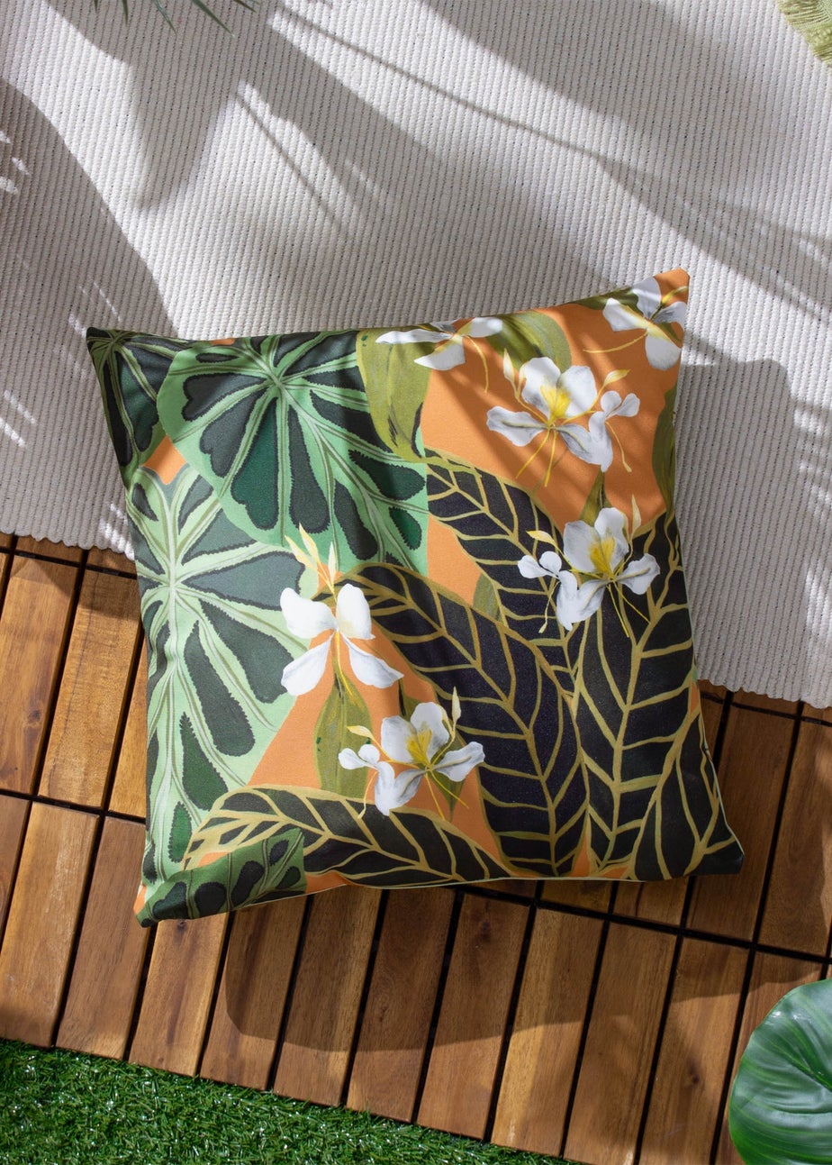 Wylder Tropics Multi Kali Leaves Filled Outdoor Cushions (50cm x 50cm x 8cm)