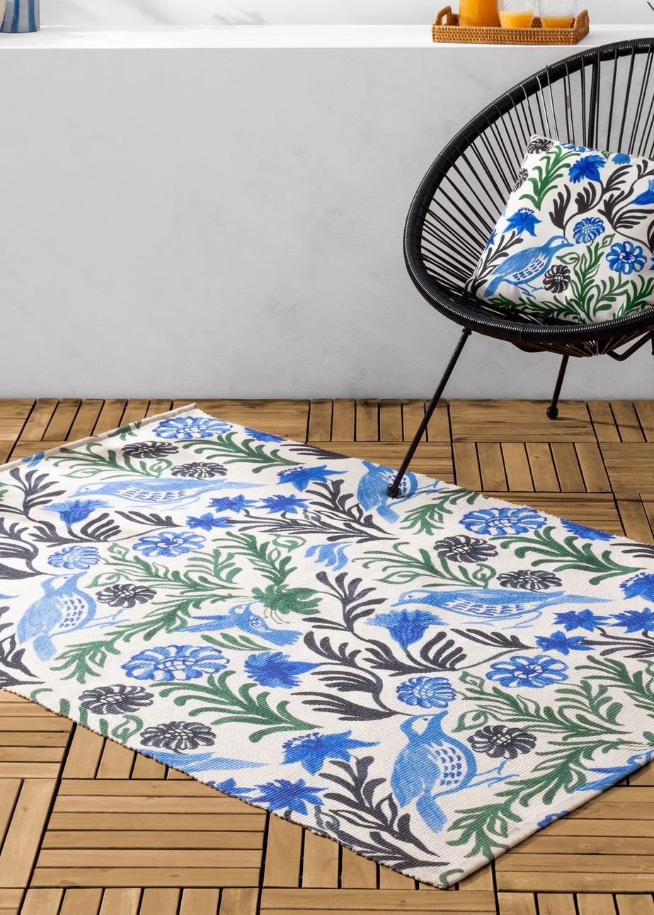 furn. Blue Aljento Filled Outdoor Cushions (43cm x 43cm x 8cm)