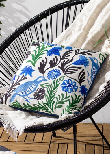 furn. Blue Aljento Filled Outdoor Cushions (43cm x 43cm x 8cm)