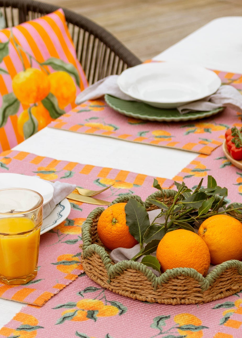 furn. Oranges Filled Outdoor Cushion (43cm x 43cm x 8cm)