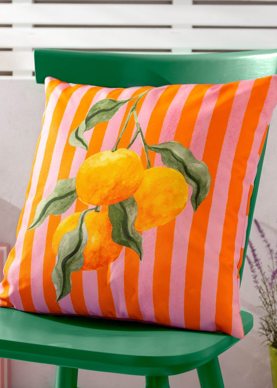 furn. Oranges Filled Outdoor Cushion (43cm x 43cm x 8cm)
