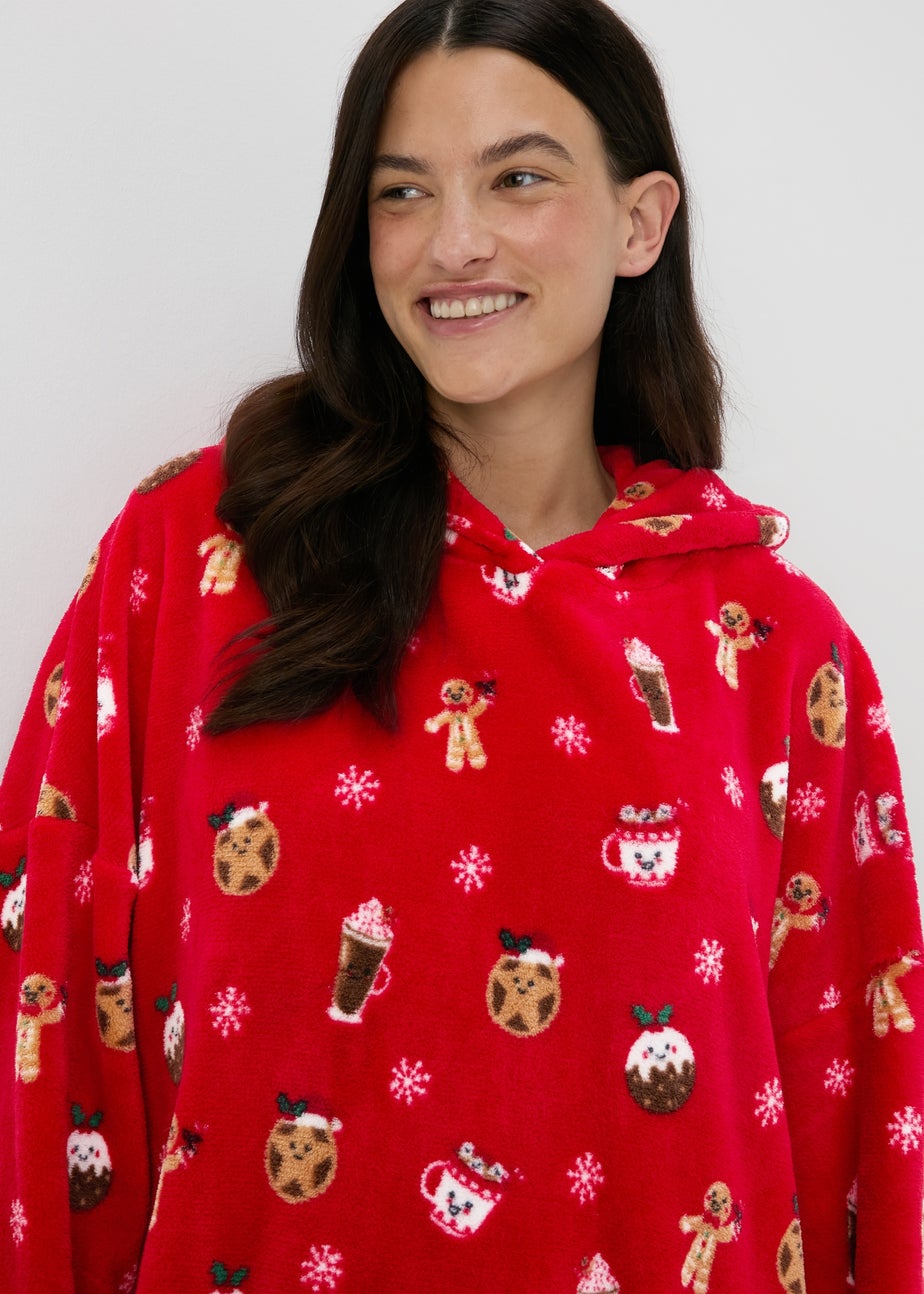 Red Christmas Gingerbread Snuggle Hoodie