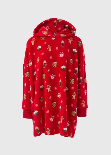 Red Christmas Gingerbread Snuggle Hoodie