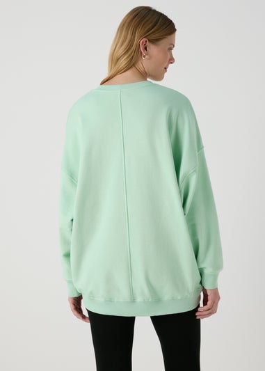 Green Oversized Sweatshirt