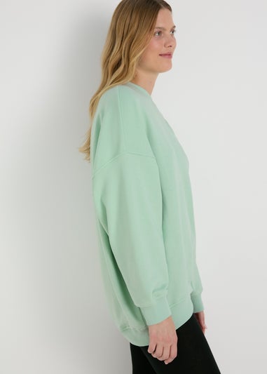 Green Oversized Sweatshirt