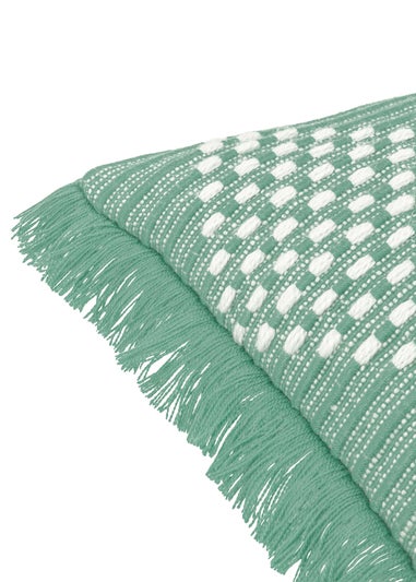 furn. Green Kadie PET Woven Outdoor Filled Cushion (45 x 45 x 8cm)