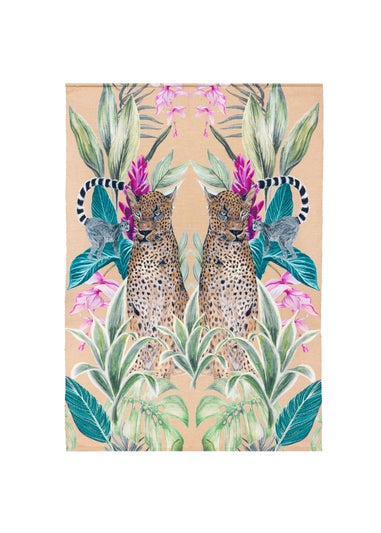 Wylder Gold Kali Leopards Outdoor Washable Rug (120 x 170cm)