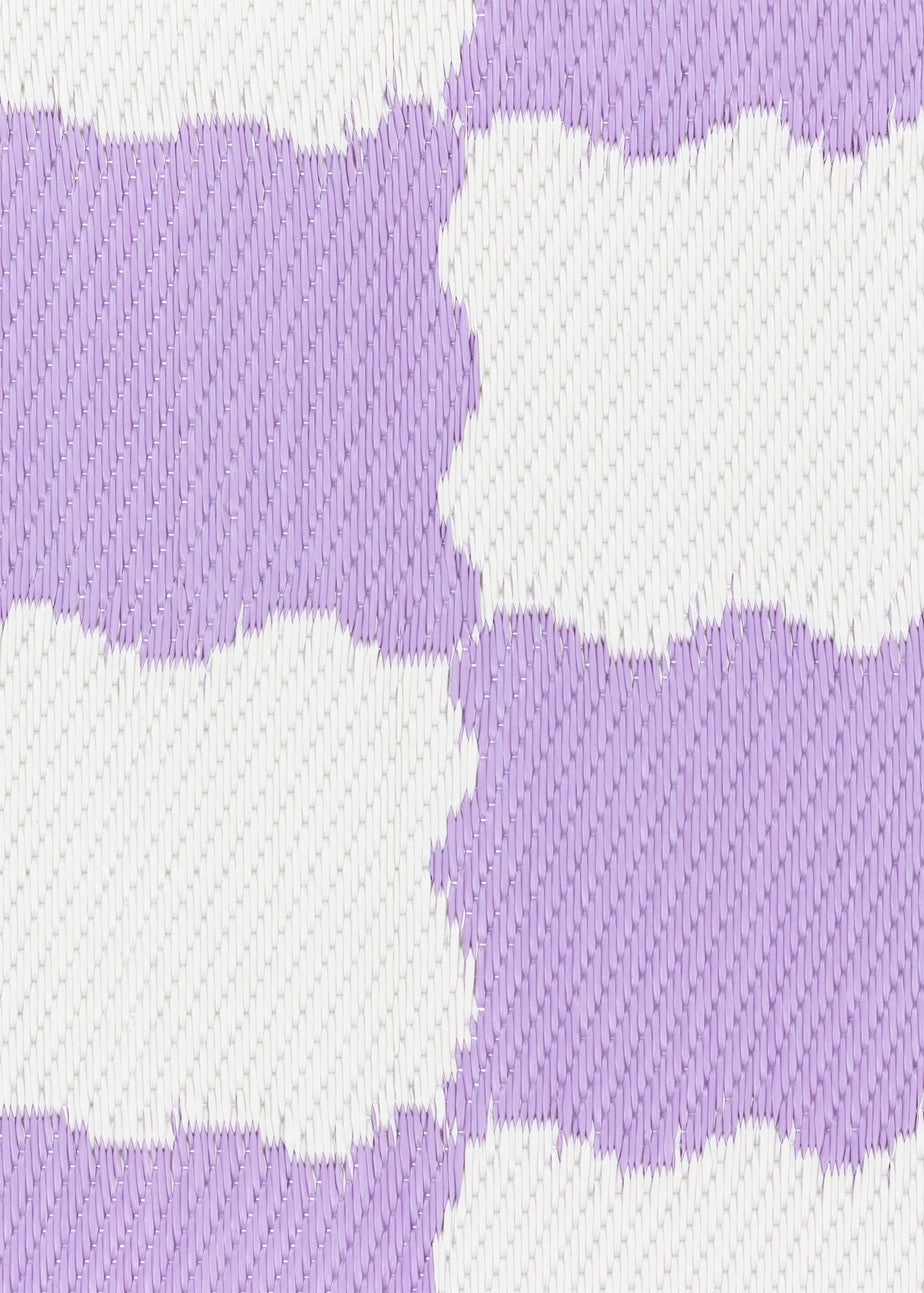 furn. Lilac Check Outdoor Rug (120 x 180cm)