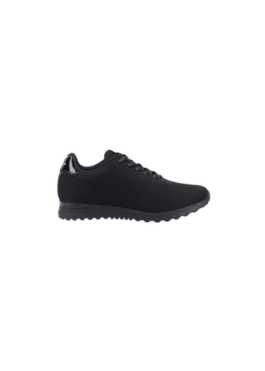 Hush Puppies Black Katrina Lace Up Trainer