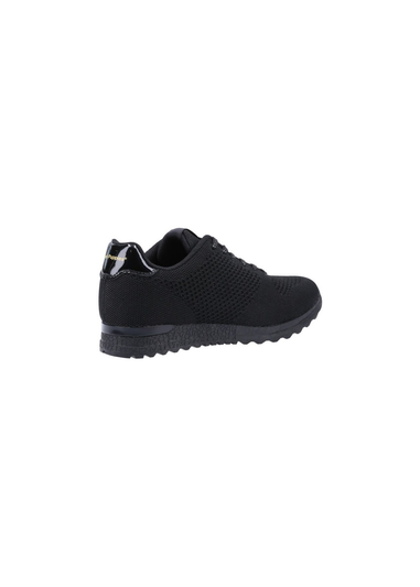 Hush Puppies Black Katrina Lace Up Trainer