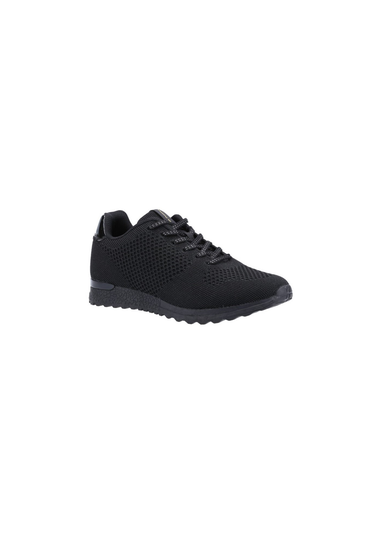 Hush Puppies Black Katrina Lace Up Trainer