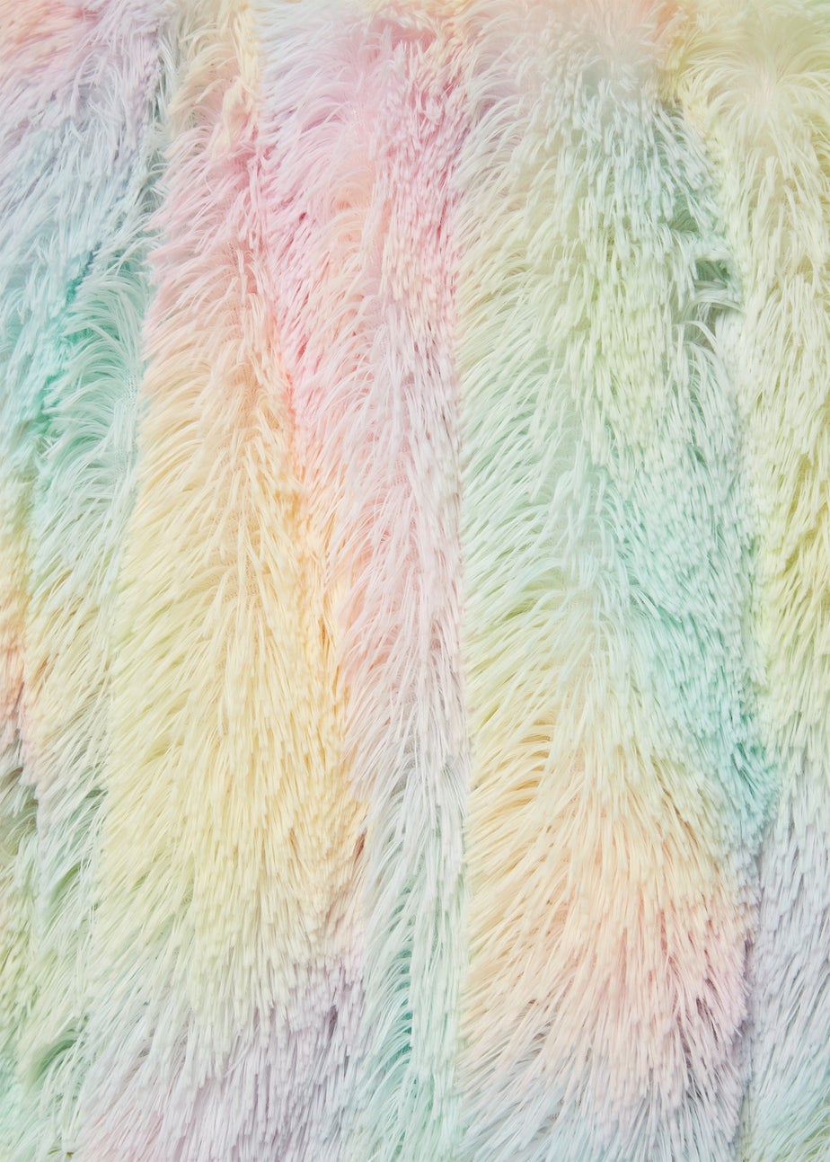Multicolour Faux Fur Throw