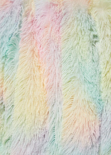Multicolour Faux Fur Throw