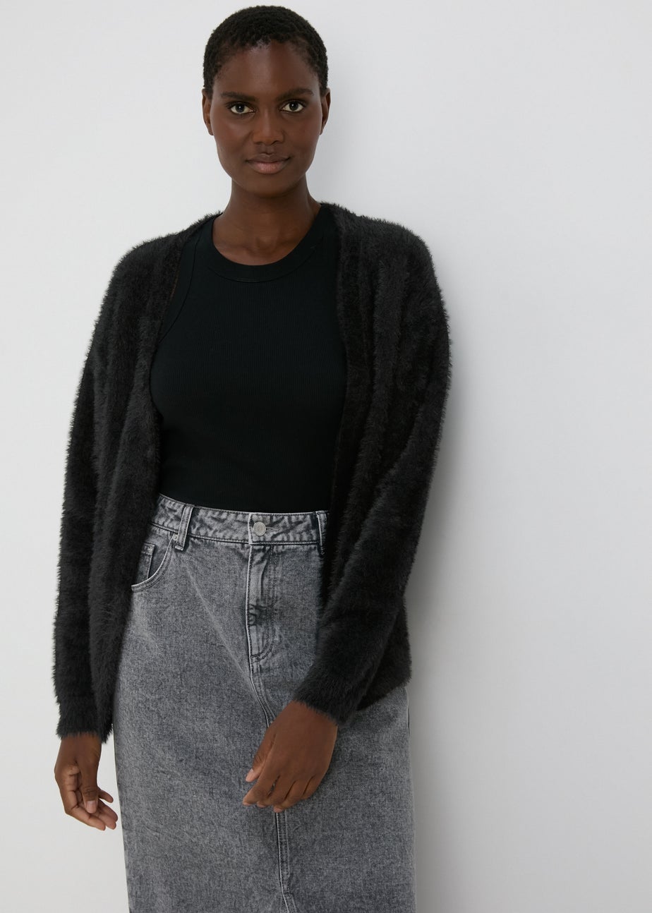 Black Fluffy Cardigan