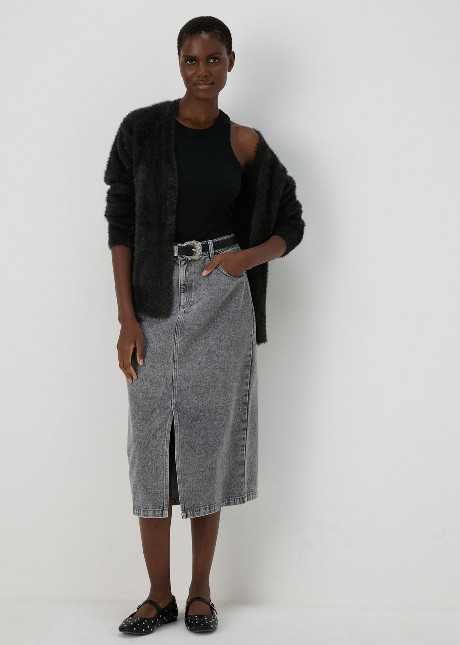 Black Fluffy Cardigan