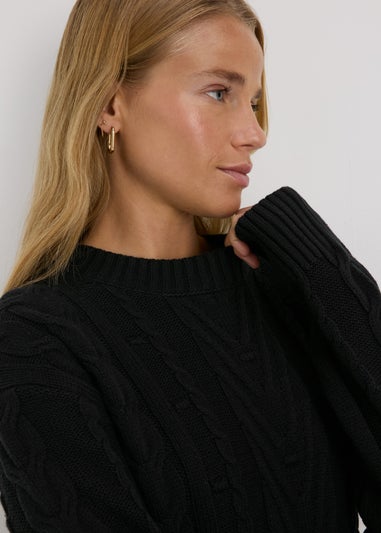 Black Cable Knit Jumper