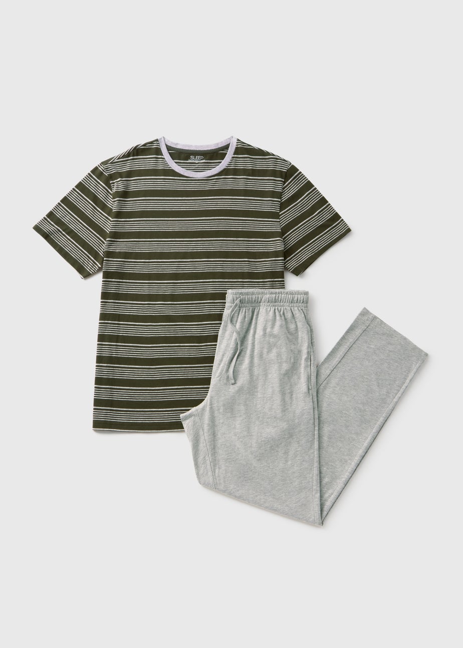 Khaki Stripe Pyjama Set