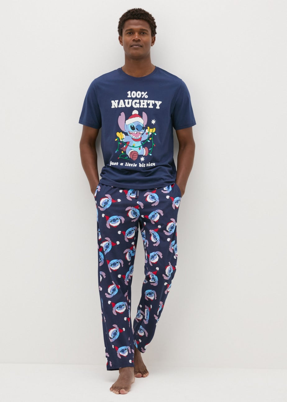 Disney Navy Stitch Christmas Pyjama Set