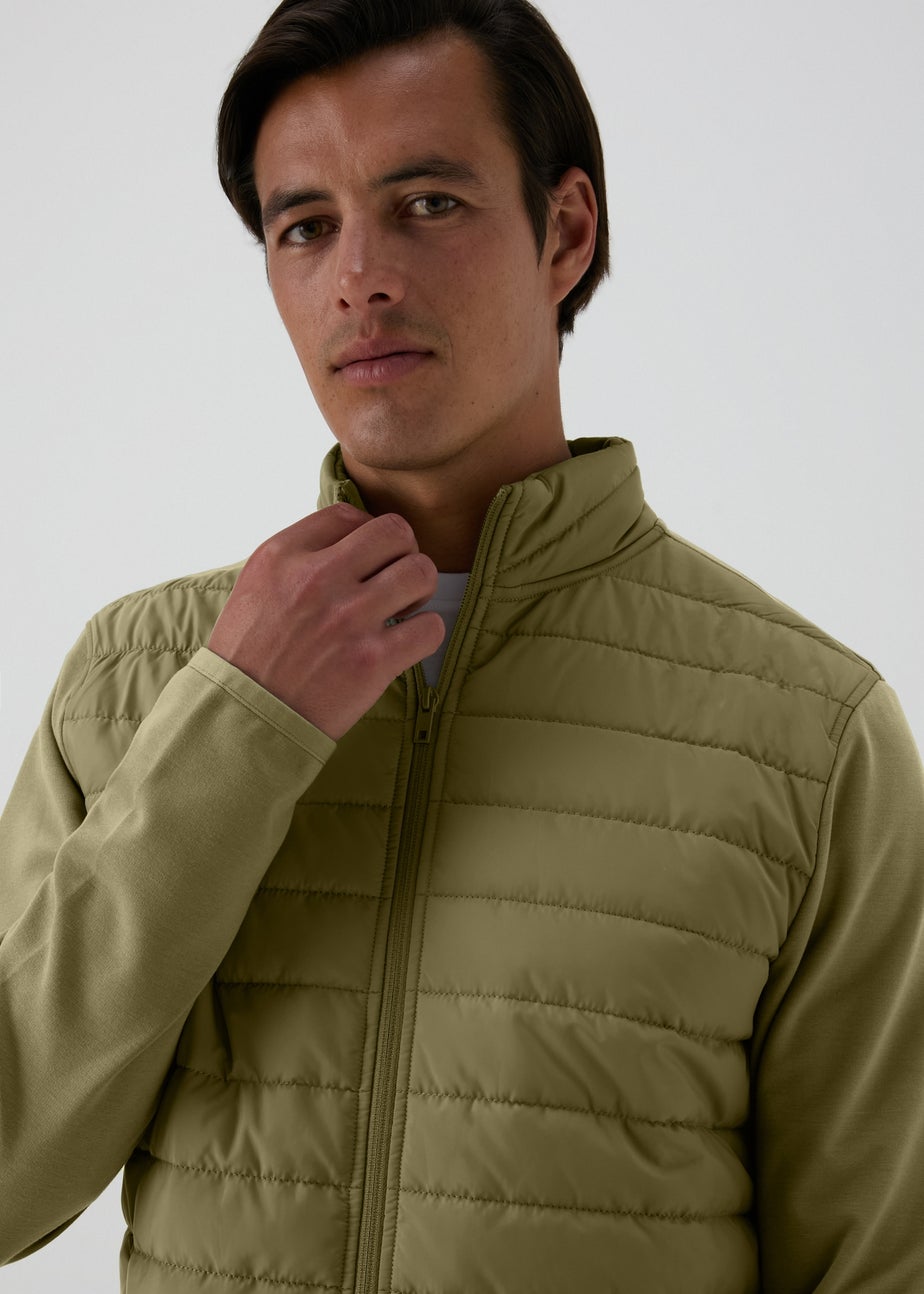 Green Zip Up Padded Jacket