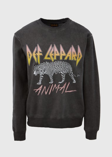 Black Leopard Print Sweatshirt