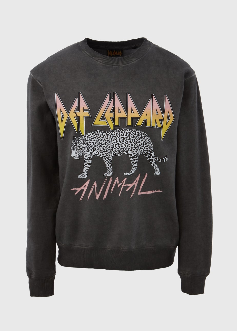 Black Leopard Print Sweatshirt