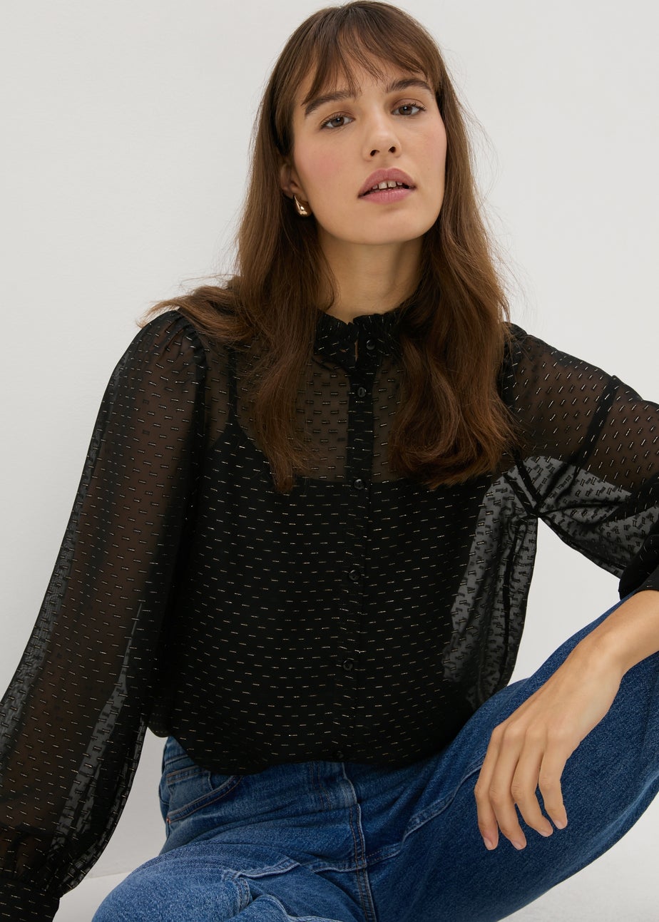 Black Button Down Blouse