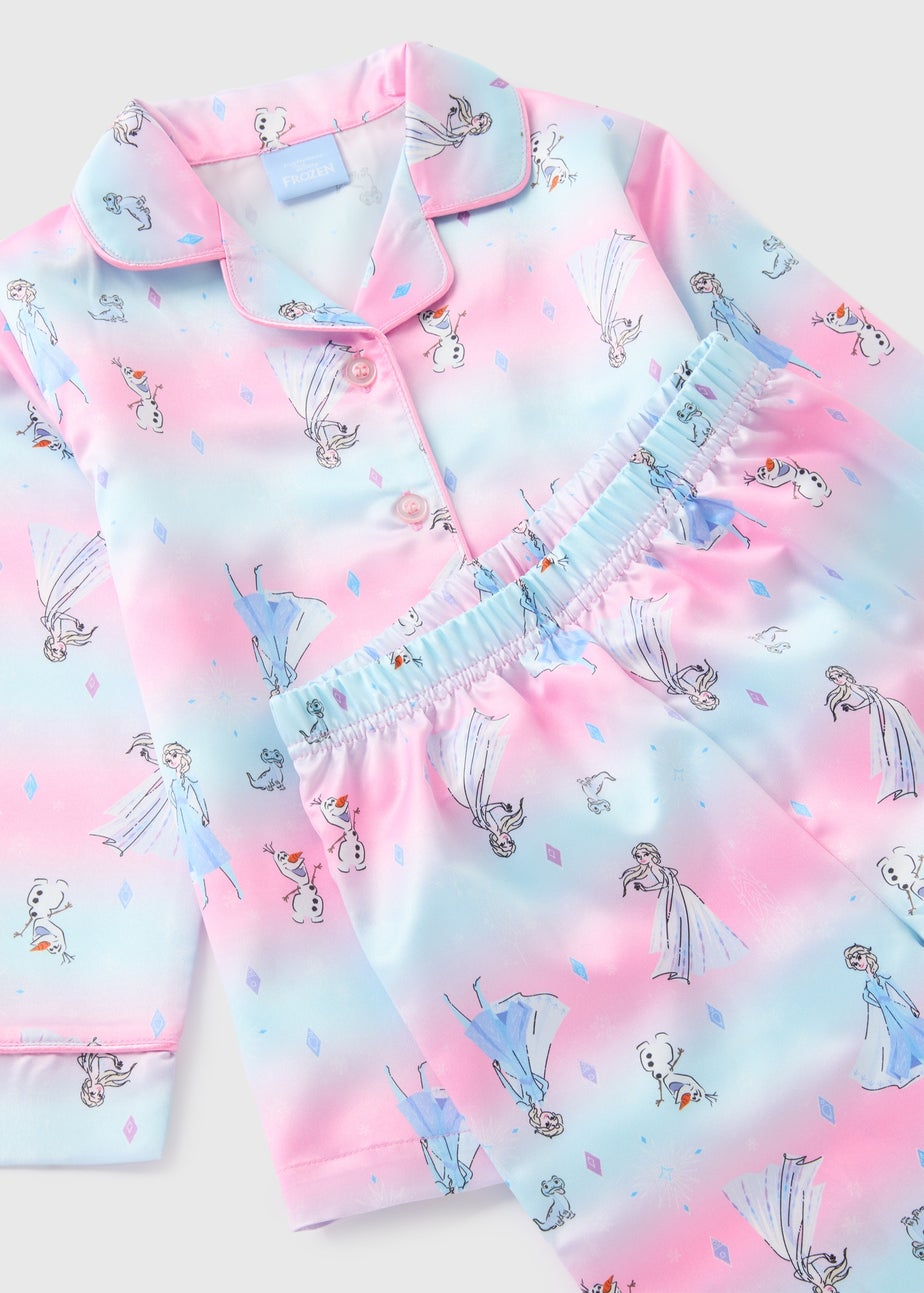Disney Kids Blue Frozen Satin Pyjama Set
