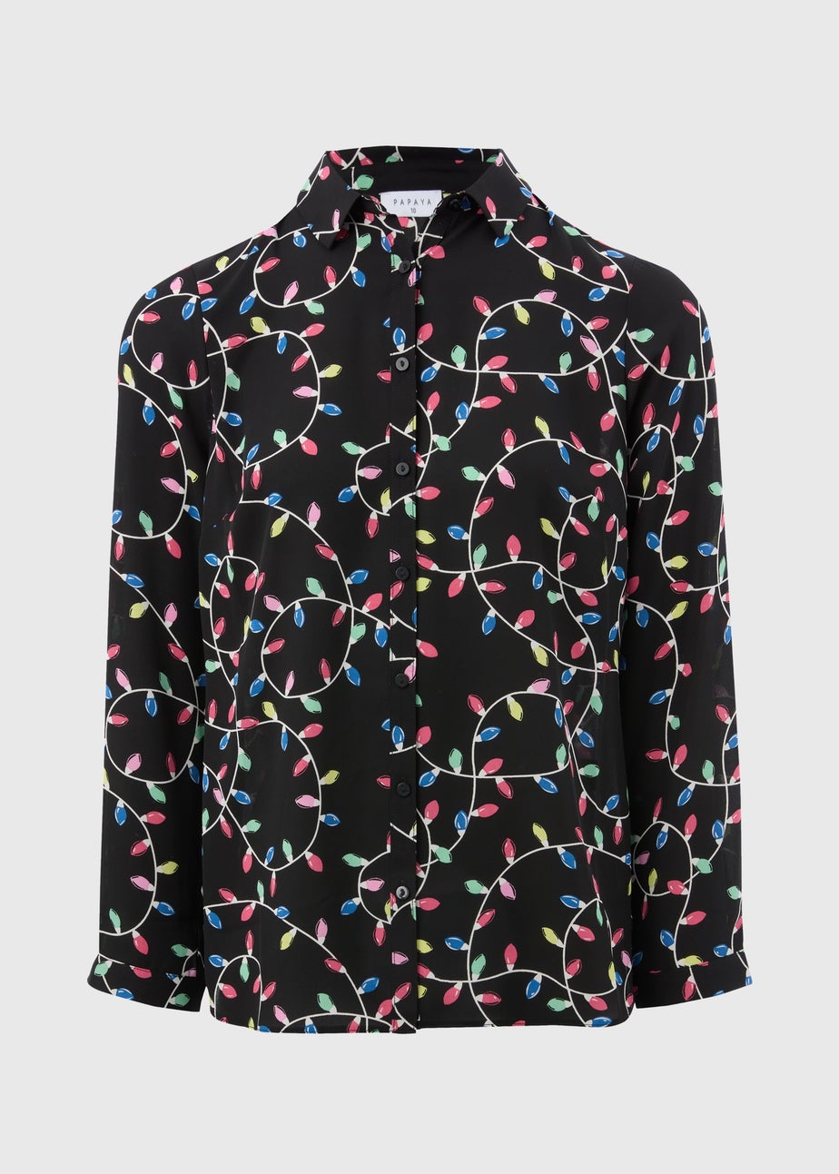 Black Christmas Lights Shirt