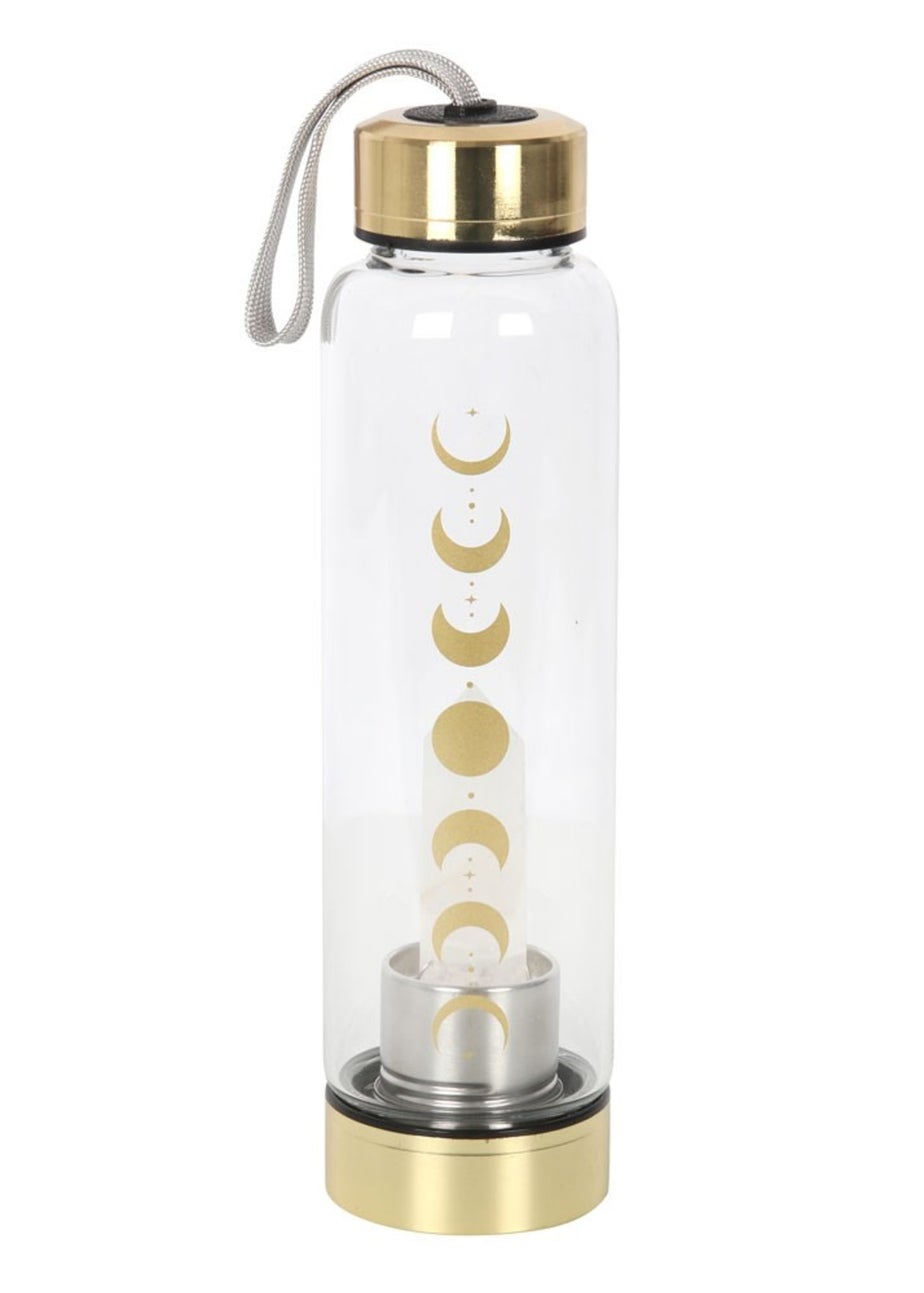Something Different Clear Moon Phases Quartz Water Bottle