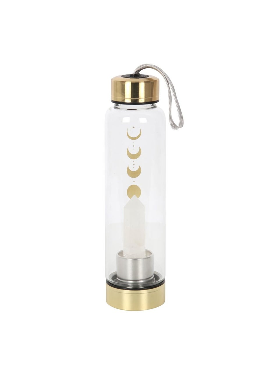 Something Different Clear Moon Phases Quartz Water Bottle