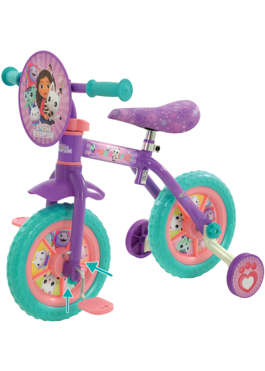 Gabby's Dollhouse Multi Colour 2in1 Training Bike (10inch)