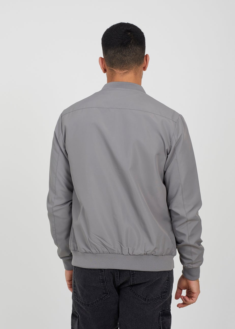 Brave Soul Grey Bomber Jacket