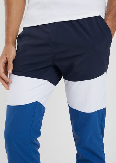 Brave Soul Navy Taslan Cuffed Cargo Trousers