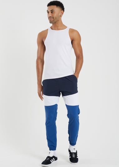 Brave Soul Navy Taslan Cuffed Cargo Trousers