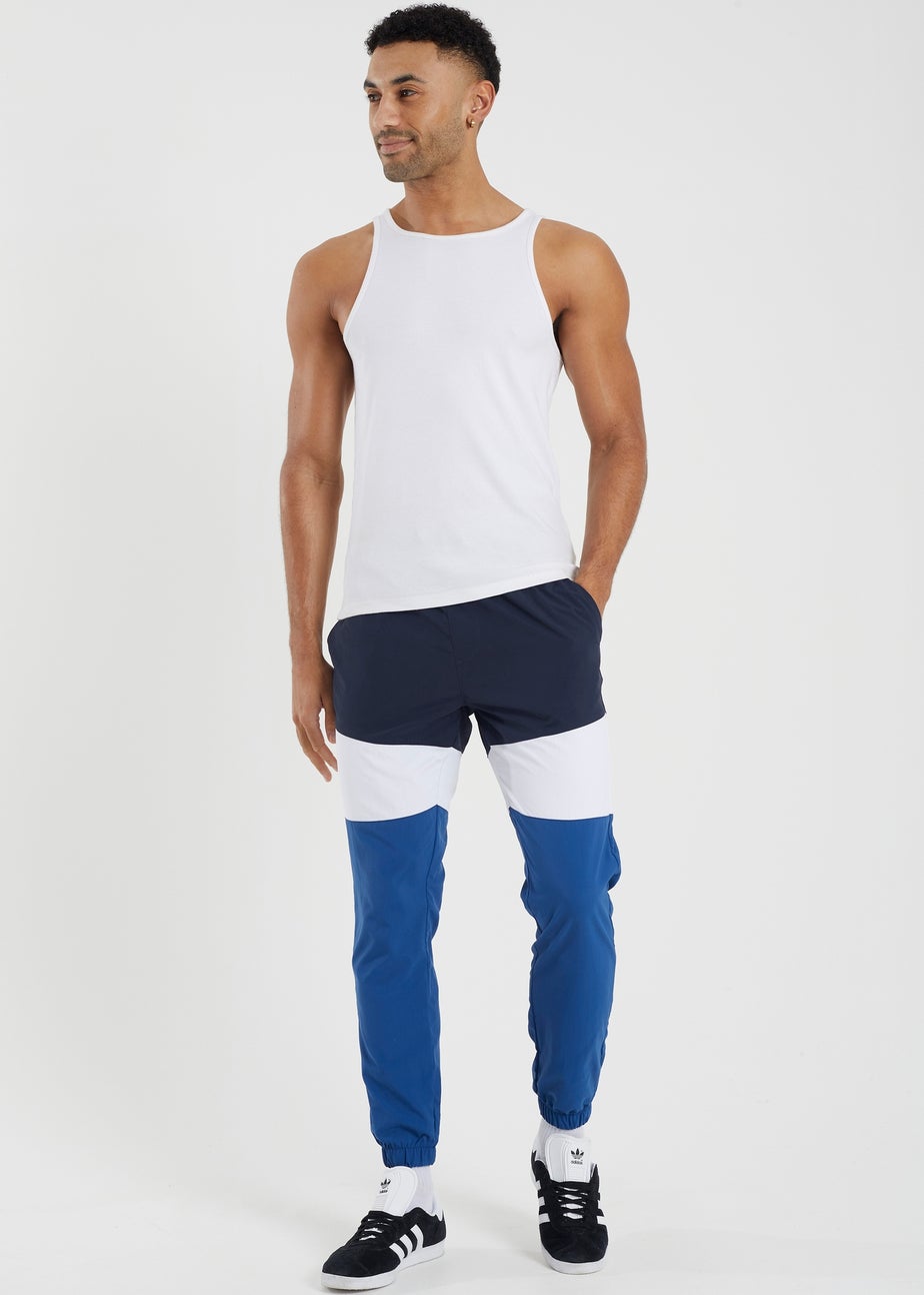 Brave Soul Navy Taslan Cuffed Cargo Trousers