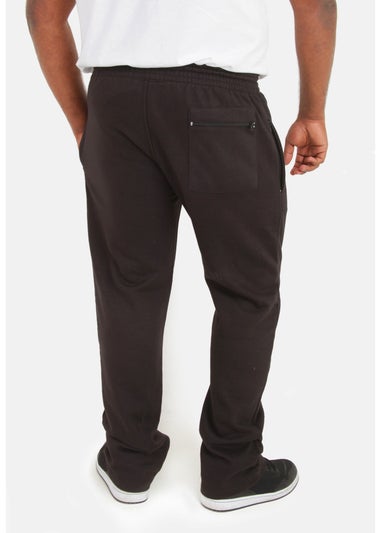 Duke Black Albert Rockford Open Hem Kingsize Jogging Bottoms