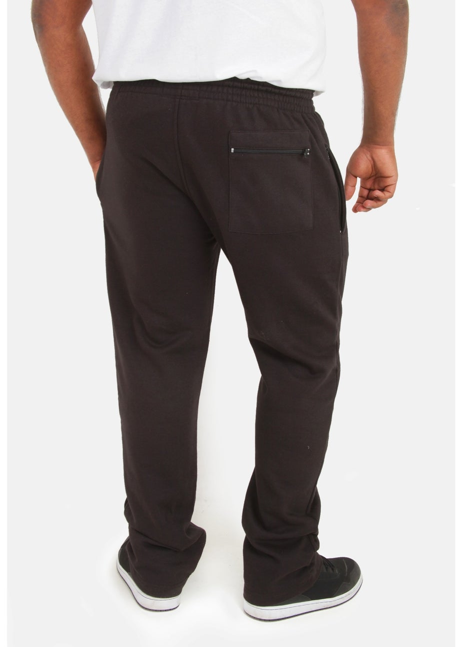 Duke Black Albert Rockford Open Hem Kingsize Jogging Bottoms